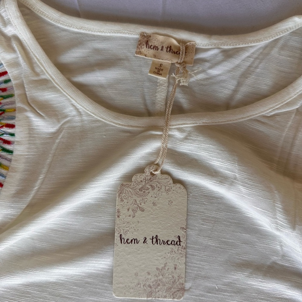 Hem and thread tank top